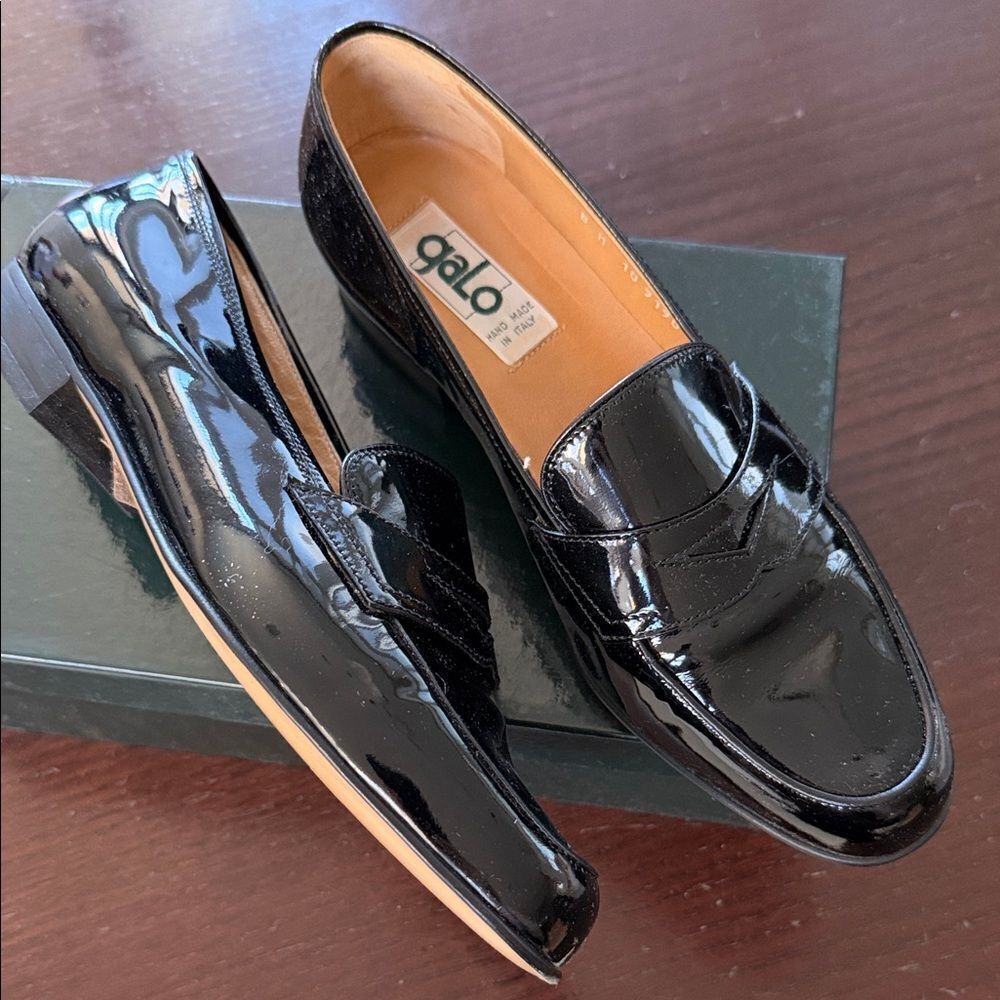 Galo Black Patent Loafers